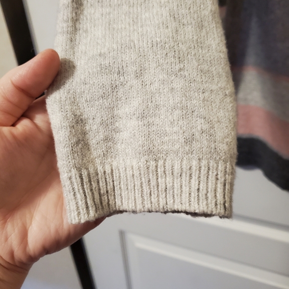 A New Day Cardigan Sweater- Grey/Pink/White (Size XS) - Picture 10 of 16